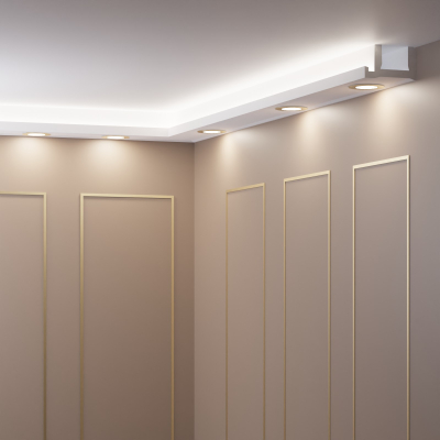 Stuckleisten Wand LED - 10 Meter + Ecken OL-54